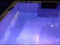 Ladodo E-8007 vasca da bagno a due persone acrilica rettangolare con doppia cascata