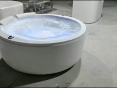 Elegante doppio cerchio cascata spa massaggio vasca da bagno Sensore di protezione contro la carenza d'acqua