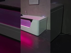 Vasca da bagno a bolla spa per 3 persone con vetro a led frontale e sistema di immersione profonda