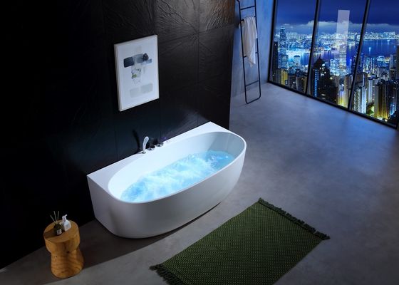 Vasca da bagno a un solo massaggio illuminata a LED con sterilizzazione da ozono e terapia a infrarossi