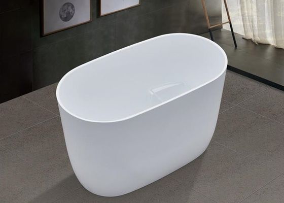 Vasca da bagno a forma di uovo da 700 mm con drenaggio a sbalzo