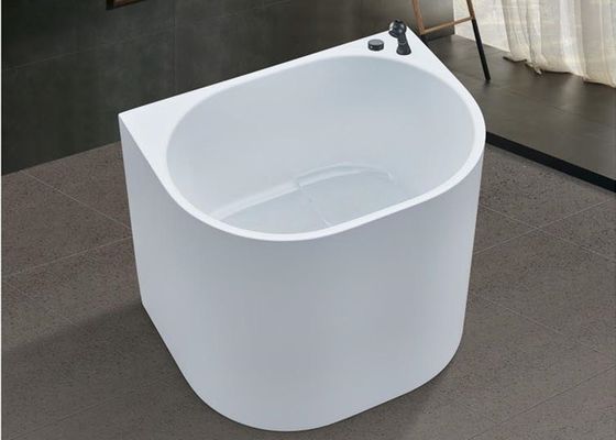 800 mm mini vasca da bagno bianca con bordo sottile per il bagno stretto