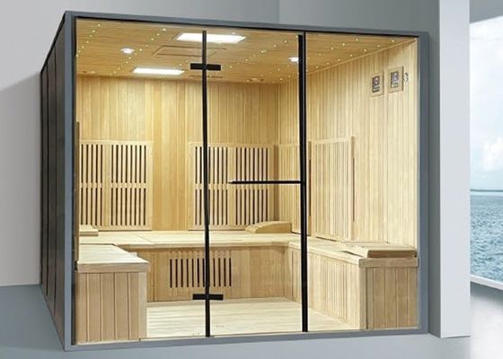 6 Persone Sauna a infrarossi Sala Hemlock Legno supportato dalla personalizzazione