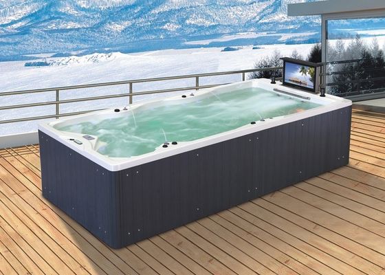 Piscine integrate spa all'aperto con pannello di controllo luce di fondo colorato