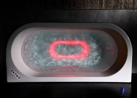 Cascata a doppia luce a LED singola vasca da bagno in acrilico