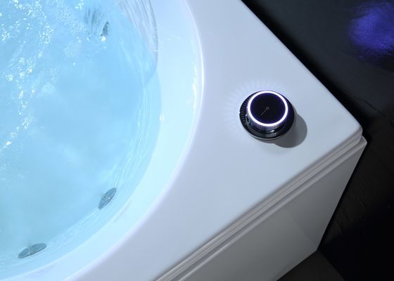Ladodo E-8002C Due persone doppia immersione Spa vasca da bagno LED Premere interruttore