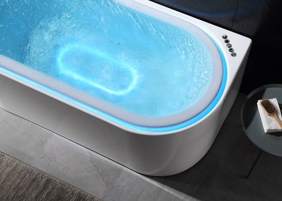 Ladodo E-8003 vasca da bagno idromassaggio acrilica con luce LED a sovrafflusso integrata e lettore musicale Bluetooth