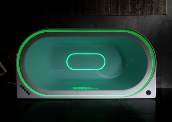Ladodo E-8003 vasca da bagno idromassaggio acrilica con luce LED a sovrafflusso integrata e lettore musicale Bluetooth