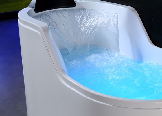 Ladodo Acrylic Single Massage vasca da bagno 8 Whirlpool Jet Spa Combinazione doccia a vapore
