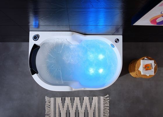 Ladodo Acrylic Single Massage vasca da bagno 8 Whirlpool Jet Spa Combinazione doccia a vapore