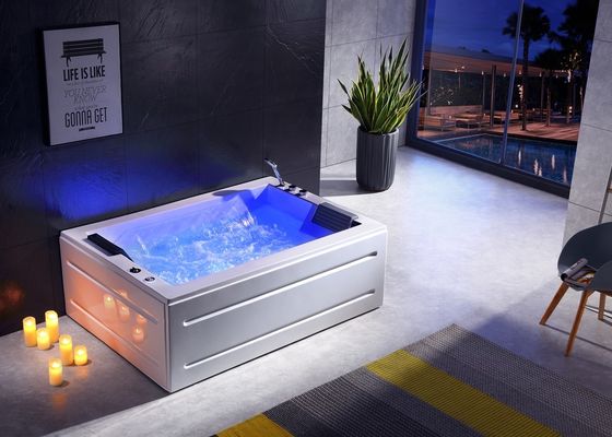 Ladodo E-8007 vasca da bagno a due persone acrilica rettangolare con doppia cascata