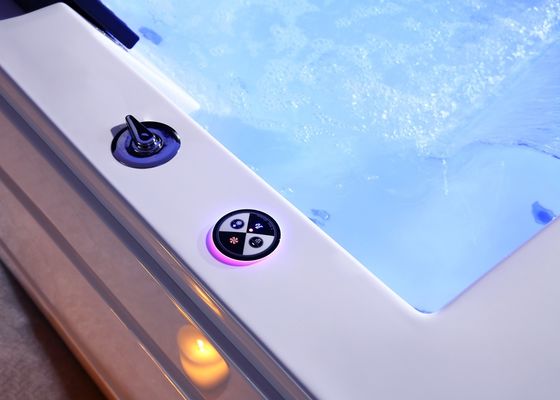 Ladodo E-8007 vasca da bagno a due persone acrilica rettangolare con doppia cascata