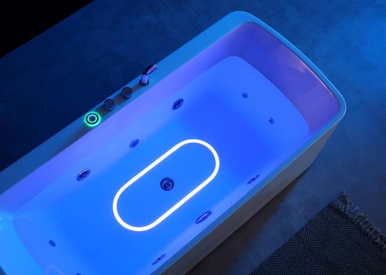 Una vasca da massaggio acrilica a luce di fondo a LED con pompa da massaggio da 1,0 CV