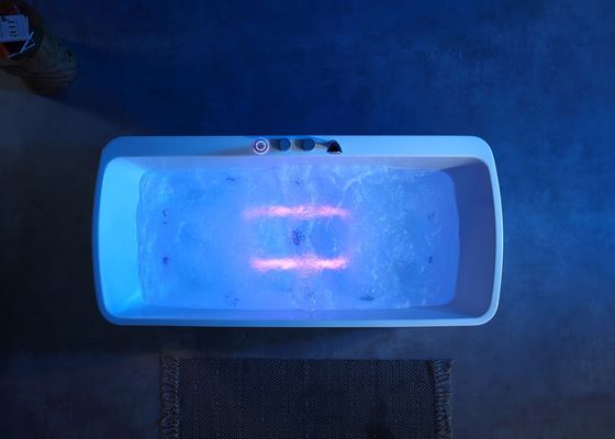 Una vasca da massaggio acrilica a luce di fondo a LED con pompa da massaggio da 1,0 CV