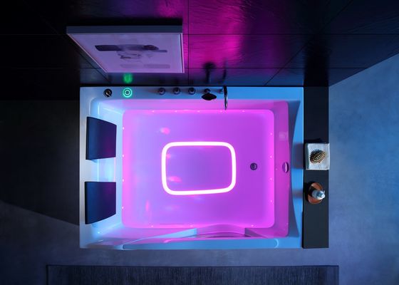 Ladodo Luxury Double Rectangle Bathtub con una sola luce a LED