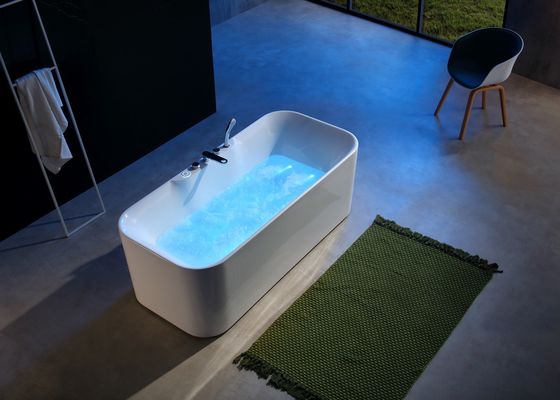 Vasca da bagno ergonomica a un solo LED con cuscino incorporato