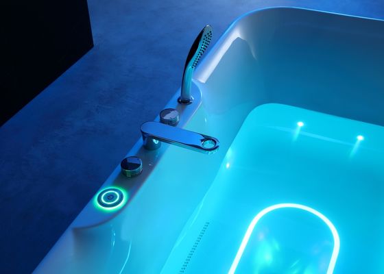 Vasca da bagno ergonomica a un solo LED con cuscino incorporato