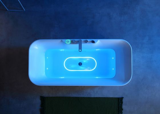 Vasca da bagno ergonomica a un solo LED con cuscino incorporato