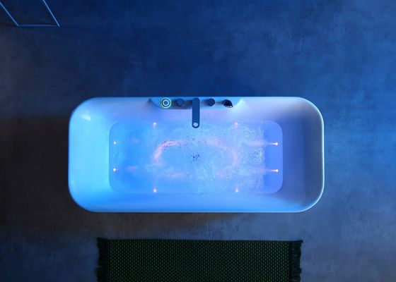 Vasca da bagno ergonomica a un solo LED con cuscino incorporato