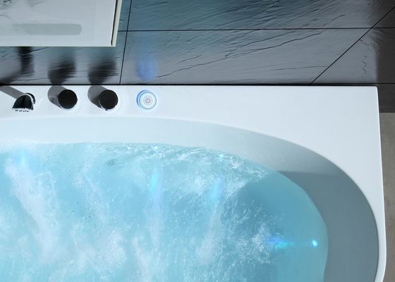 Vasca da bagno a un solo massaggio illuminata a LED con sterilizzazione da ozono e terapia a infrarossi