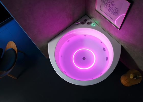 Premium Ladodo E-8005B Corner Massage vasca da bagno con luce LED cascata musica