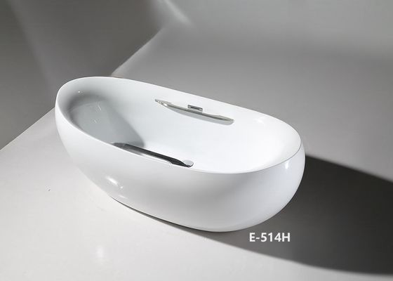 Ladodo E-514 vasca da bagno in piedi a forma di uovo con drenaggio pop-up