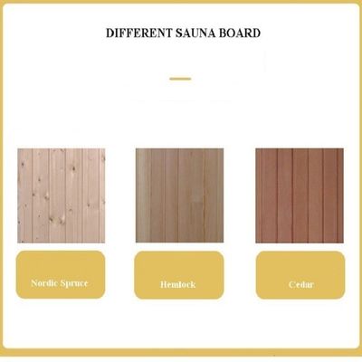 Sala sauna per 3 persone con bluetooth a infrarossi e musica con panchina all'interno