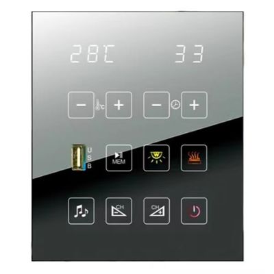 Sala sauna per 3 persone con bluetooth a infrarossi e musica con panchina all'interno