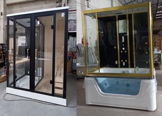 Generatore di vapore aromatico con cabina doccia per il rilassamento in villa