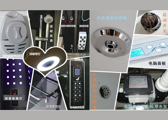 1700mm Ladodo facile da installare casa camera a vapore con vasca da bagno massaggio