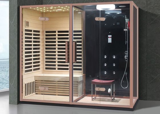 Sauna a vapore regolabile con doccia a testa