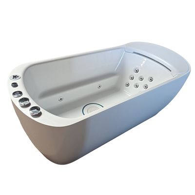 vasca da bagno solare da 1700 mm L-8401 con cascata a collo largo a LED