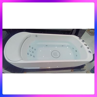 vasca da bagno solare da 1700 mm L-8401 con cascata a collo largo a LED